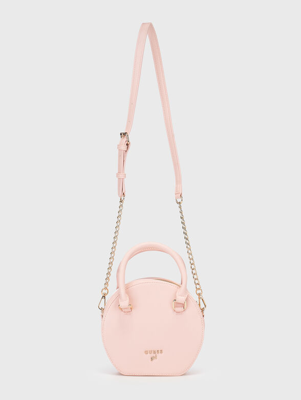 Round crossbody bag with logo accents - 2