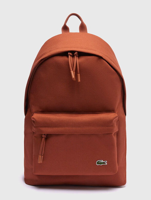 Unisex black backpack with logo detail - 1