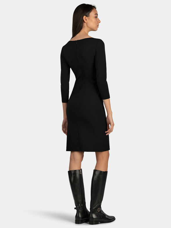 Drapped dress in black color - 2