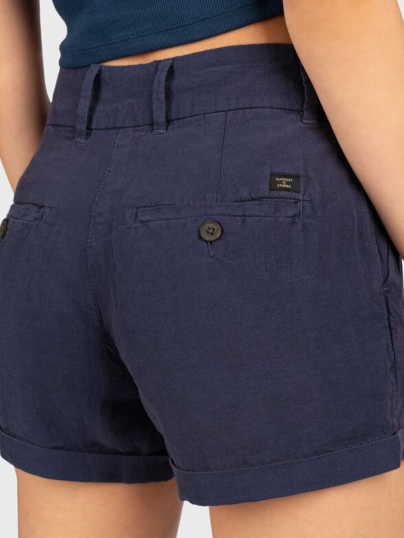 STUDIOS navy linen shorts - 4