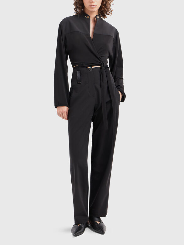 High waisted wool trousers - 4