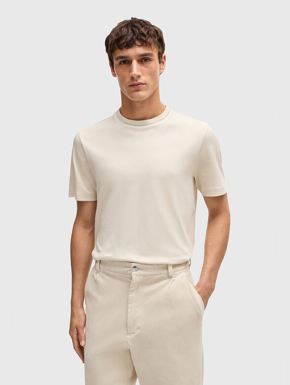 Roun neck cotton T-shirt - 1