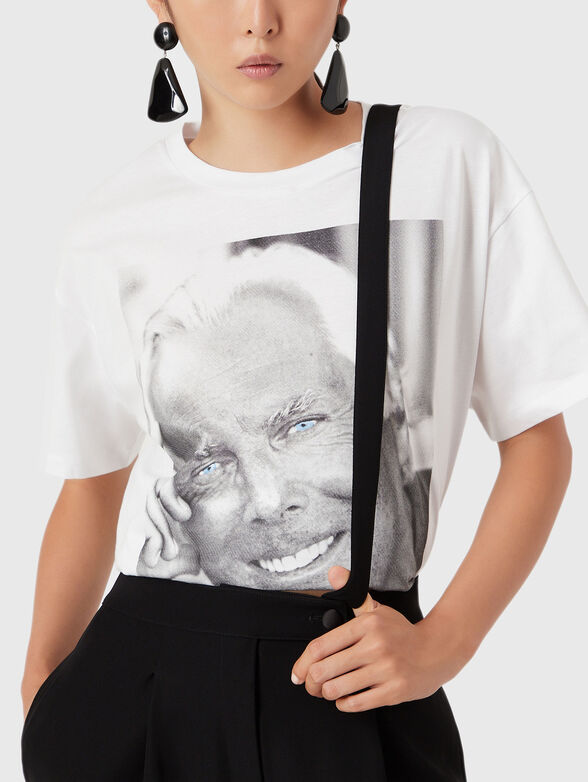 Cotton T-shirt with accent print - 4