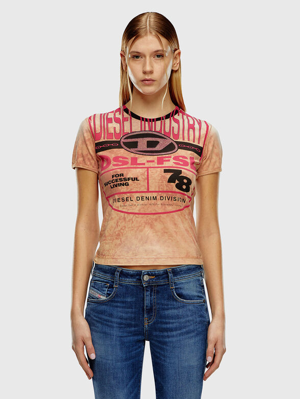 Cotton T-shirt with accent logo - 1