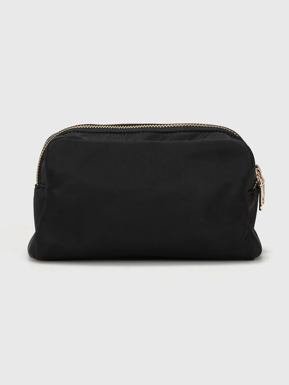 Black toiletry bag with three compartments - 2