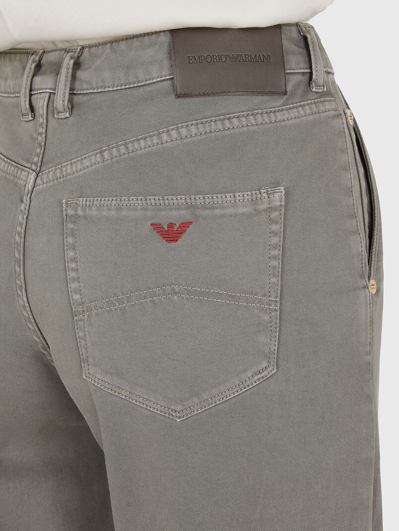 Mid-rise straight-leg trousers - 3