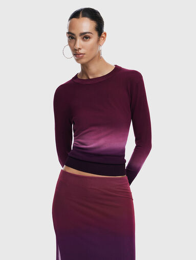 Midi skirt with ombre effect - 3