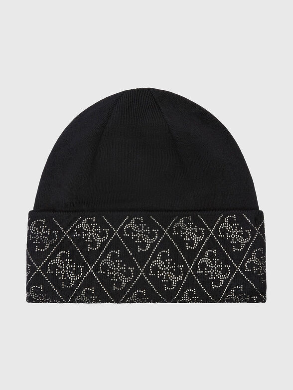 Hat with logo rhinestones - 1