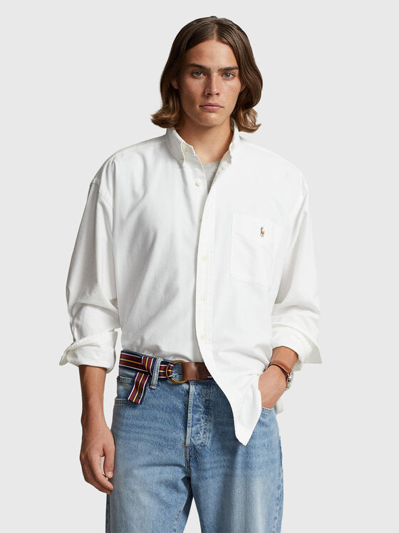 Бяла риза от памук - 1