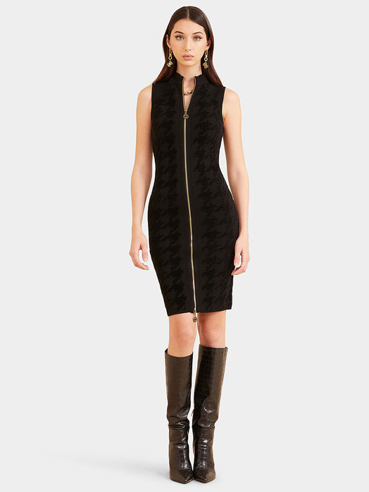 Knitted dress with embossed texture