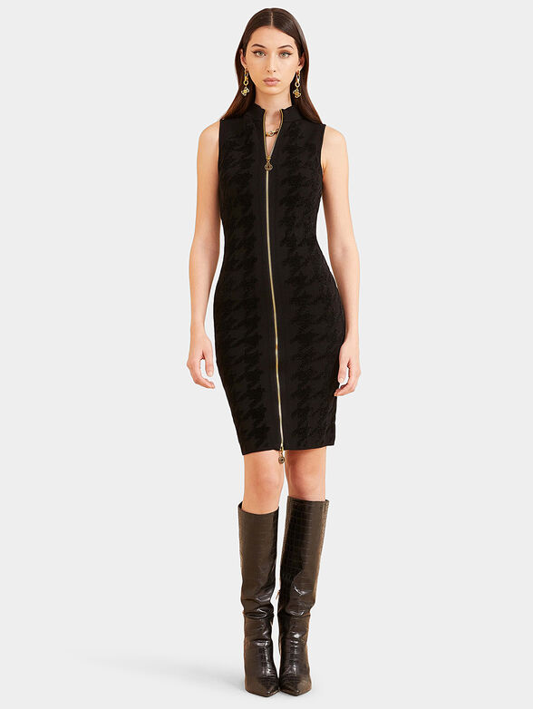 Knitted dress with embossed texture - 1
