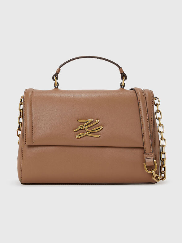 Leather bag with logo detail - 1