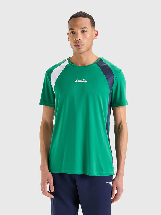 Зелена тениска с лого надпис - 1