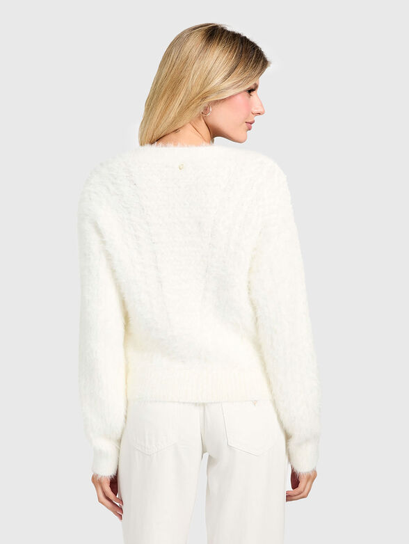 FUZZY cardigan with buttons - 3