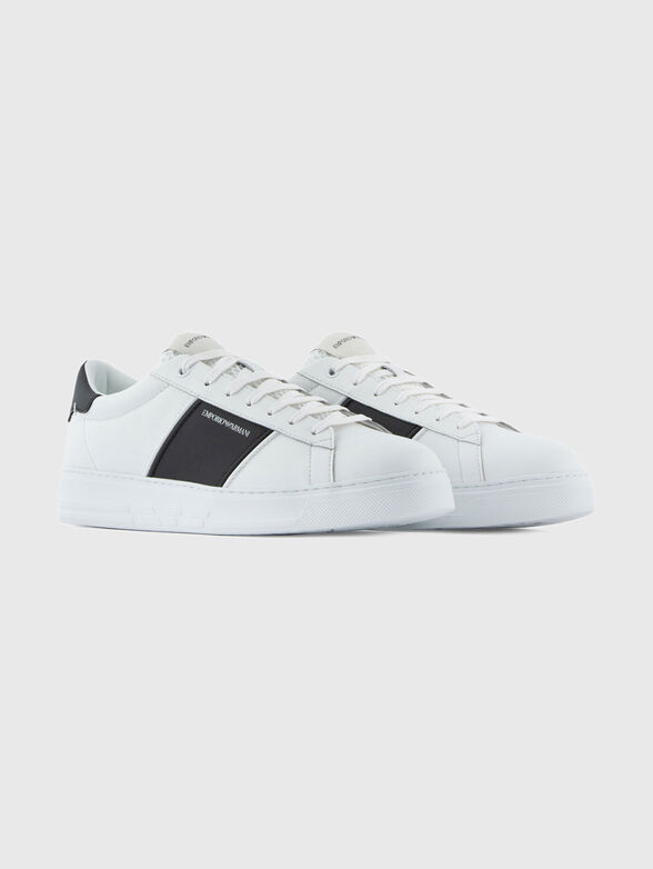 Leather sports shoes with logo - 2