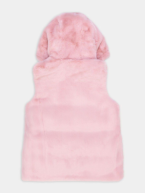 Reversible vest with hood and zipper - 5