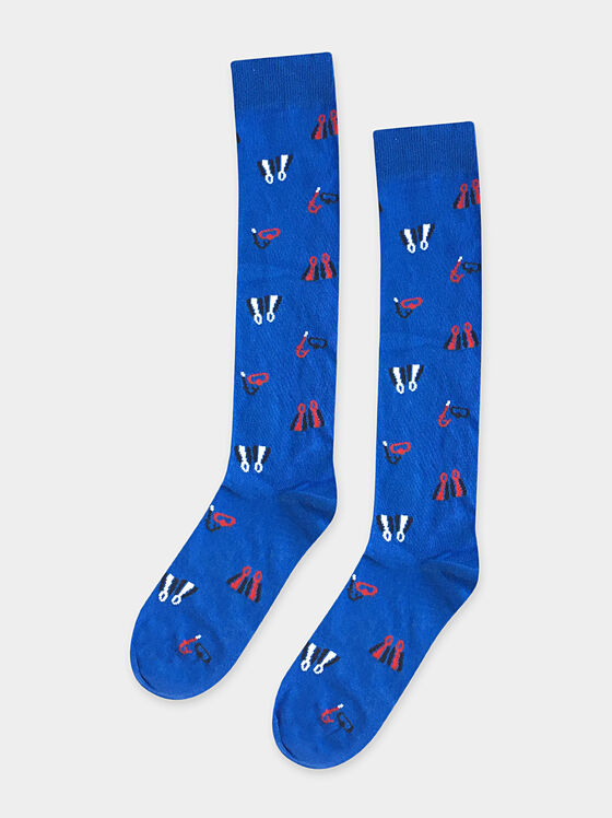 Чорапи EASY LIVING с многоцветен принт - 1