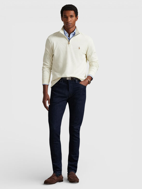 Cotton sweater with zip - 2