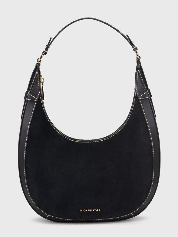 Leather and suede hobo bag - 1