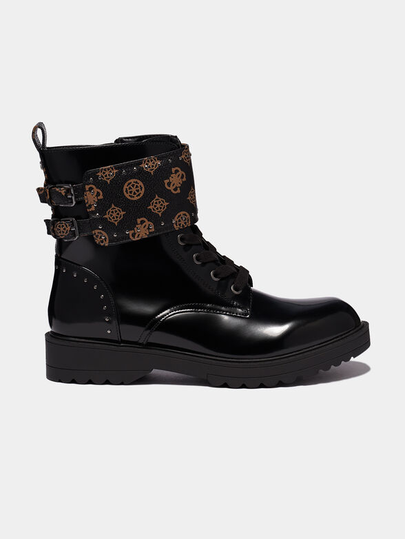 WANDA Combat boots with contrasting strap - 1