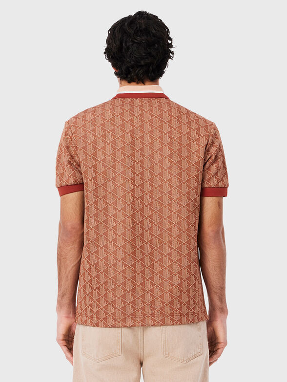 Polo shirt with accent collar in green - 3