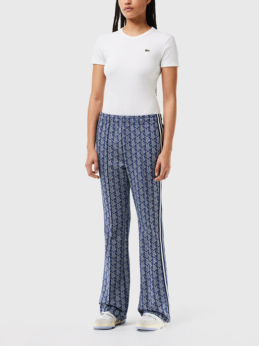 Sports trousers with monogram print 