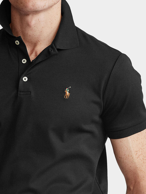 Polo shirt with colored logo embroidery - 3