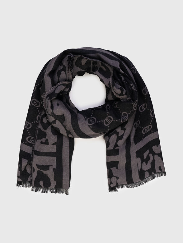 Long scarf with accent print  - 1
