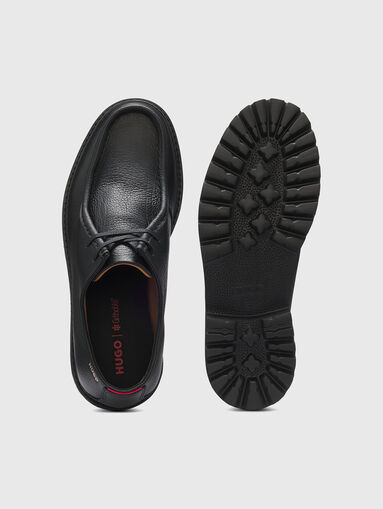 Black leather moccasins - 4