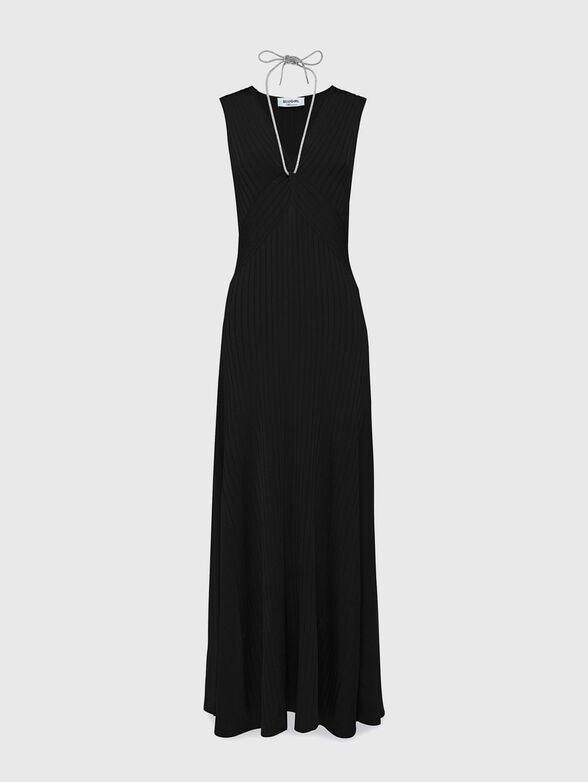 Maxi dress with accent neckline - 1