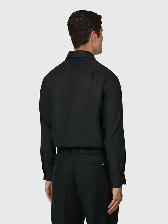 Black linen shirt - 3
