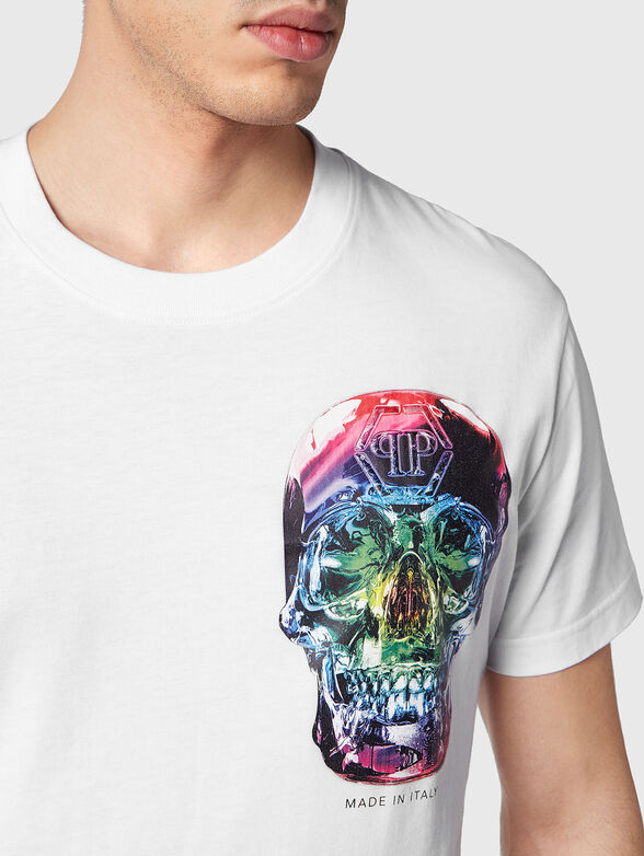 Cotton T-shirt with print - 4