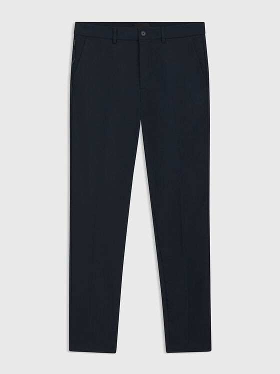 Памучен слим панталон с джобове - 1