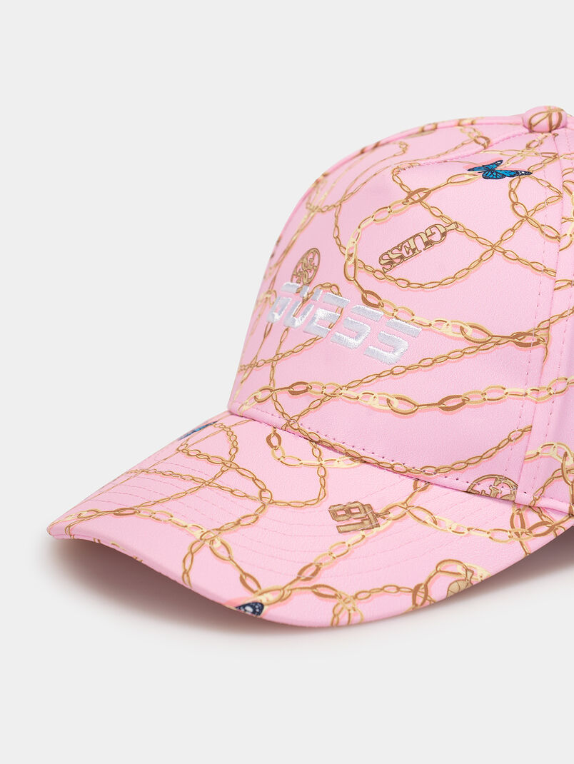 Baseball cap with logo and gold print - 3