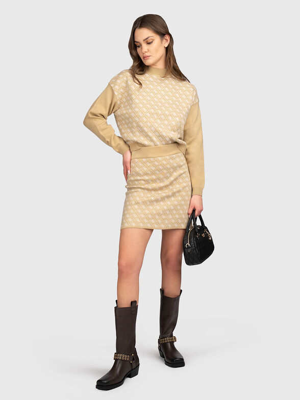 Mini skirt with monogram logo - 4