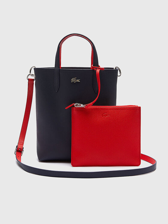 Two-faced bag with a carrier bag and mini logo - 1
