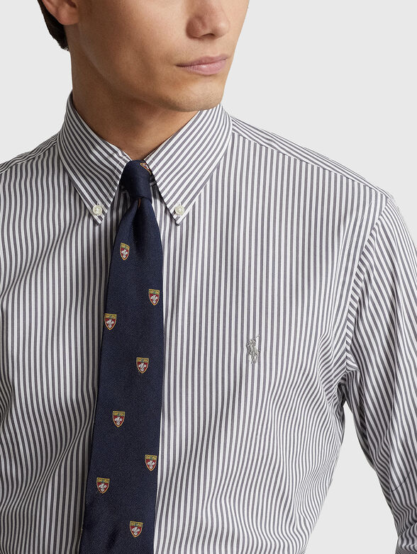 Sriped shirt with logo detail  - 4