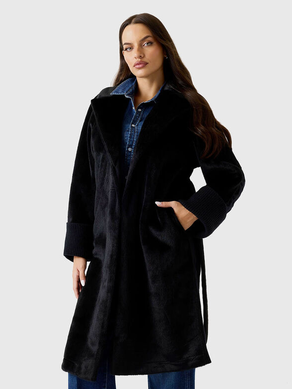Midi faux fur coat - 1
