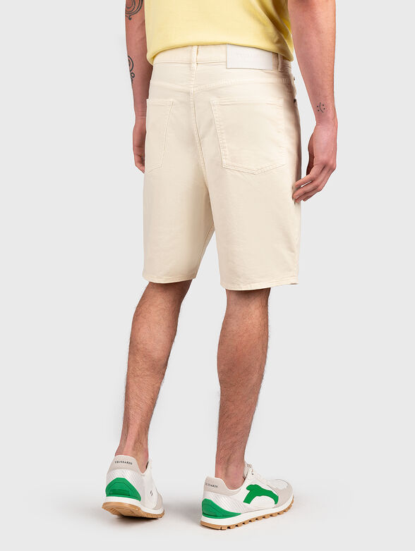 Dark blue denim shorts - 2