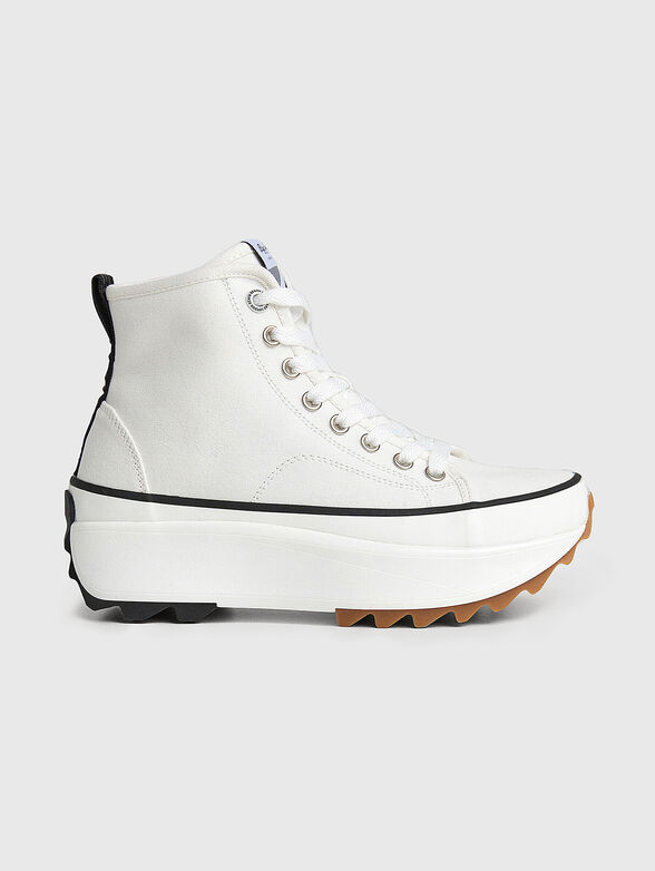 Sneakers in black color on platform - 1