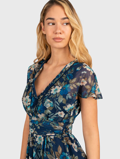 DAHLIA dress with floral print and short sleeves - 4