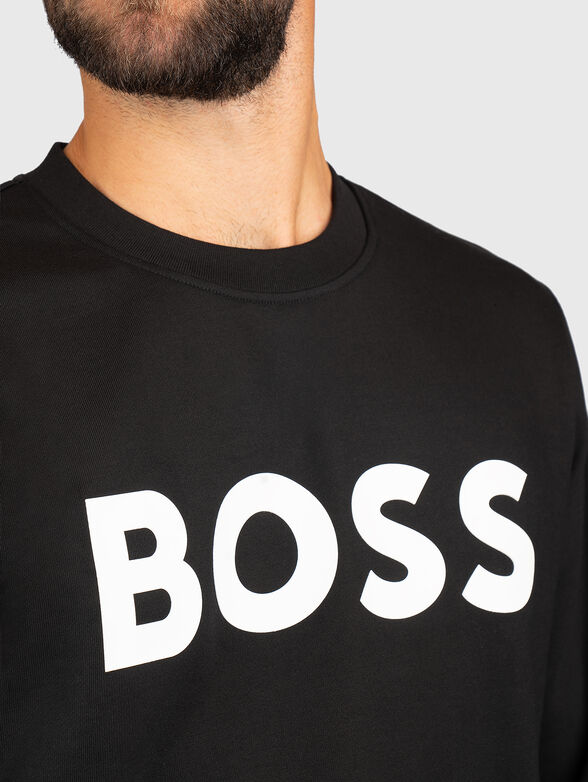 Cotton sweatshirt with front logo - 3