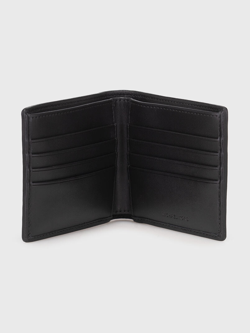 Leather wallet with logo  - 3