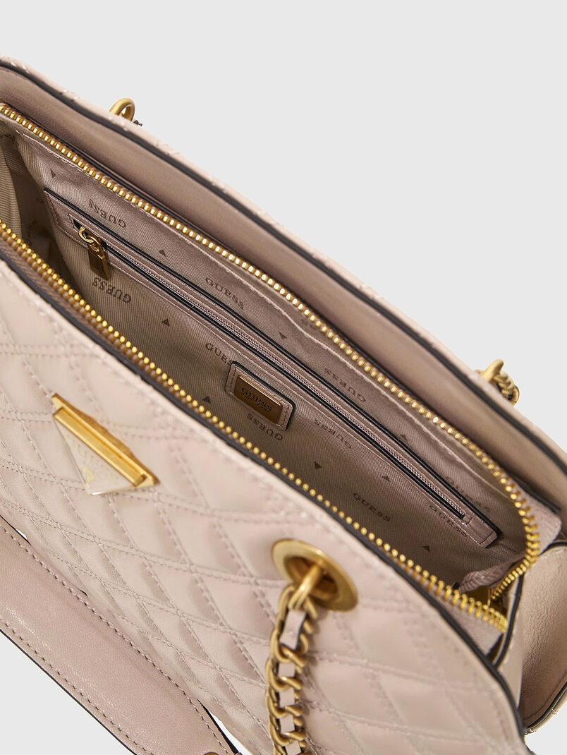GIULLY quilted bag in beige color - 3