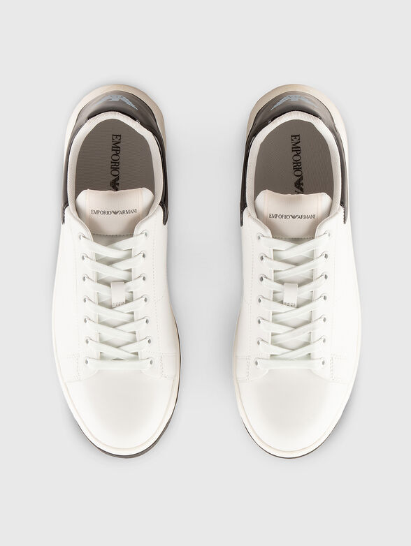 Leather sports shoes with logo - 6
