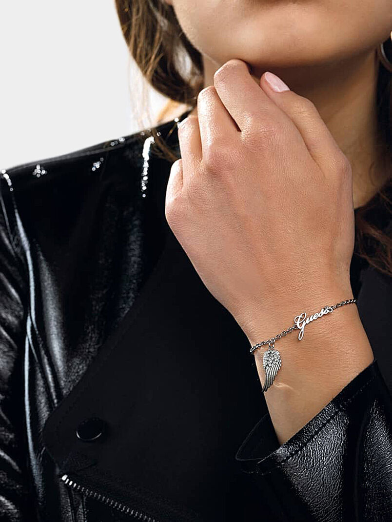 Angel wing logo charm bracelet - 3
