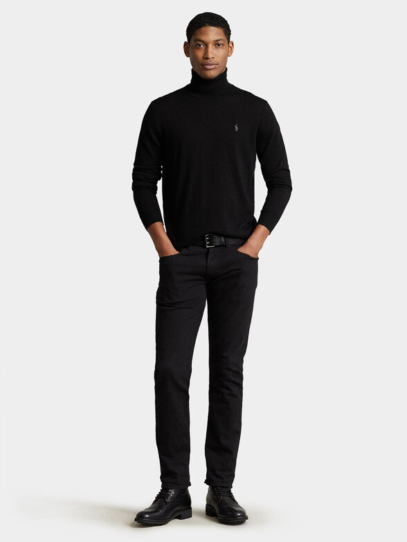 Wool sweater with turtleneck collar - 2