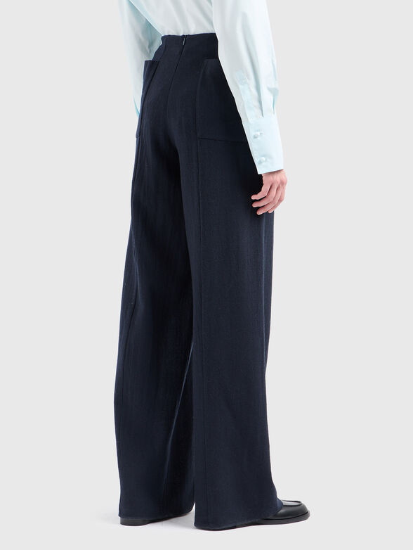 Straight high-waisted trousers - 2