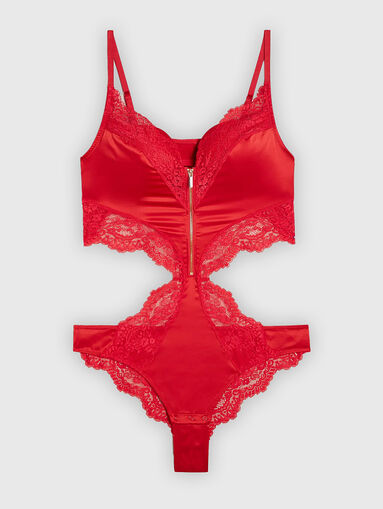 UNVEIL RED bodysuit with cut out details - 5