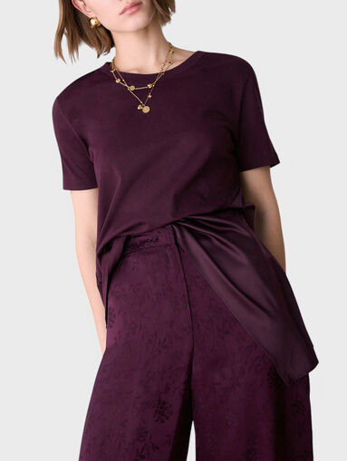 Cotton T-shirt with an asymmetrical detail - 4